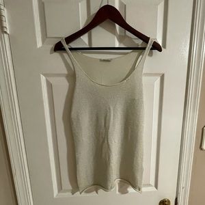 Off-white Sparkly Tank Top
